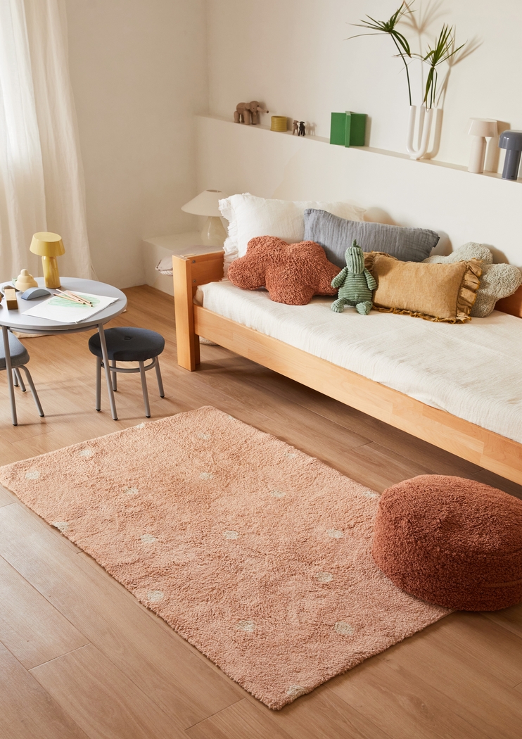 Kids Rose 3'3 x 4'11 Mini Dot Machine Washable Rug - Thumbnail - Image 2