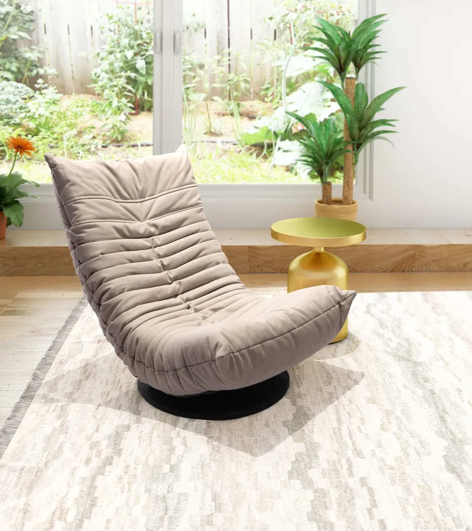 Kids Rowey Beige Swivel Chair - Thumbnail - Image 2