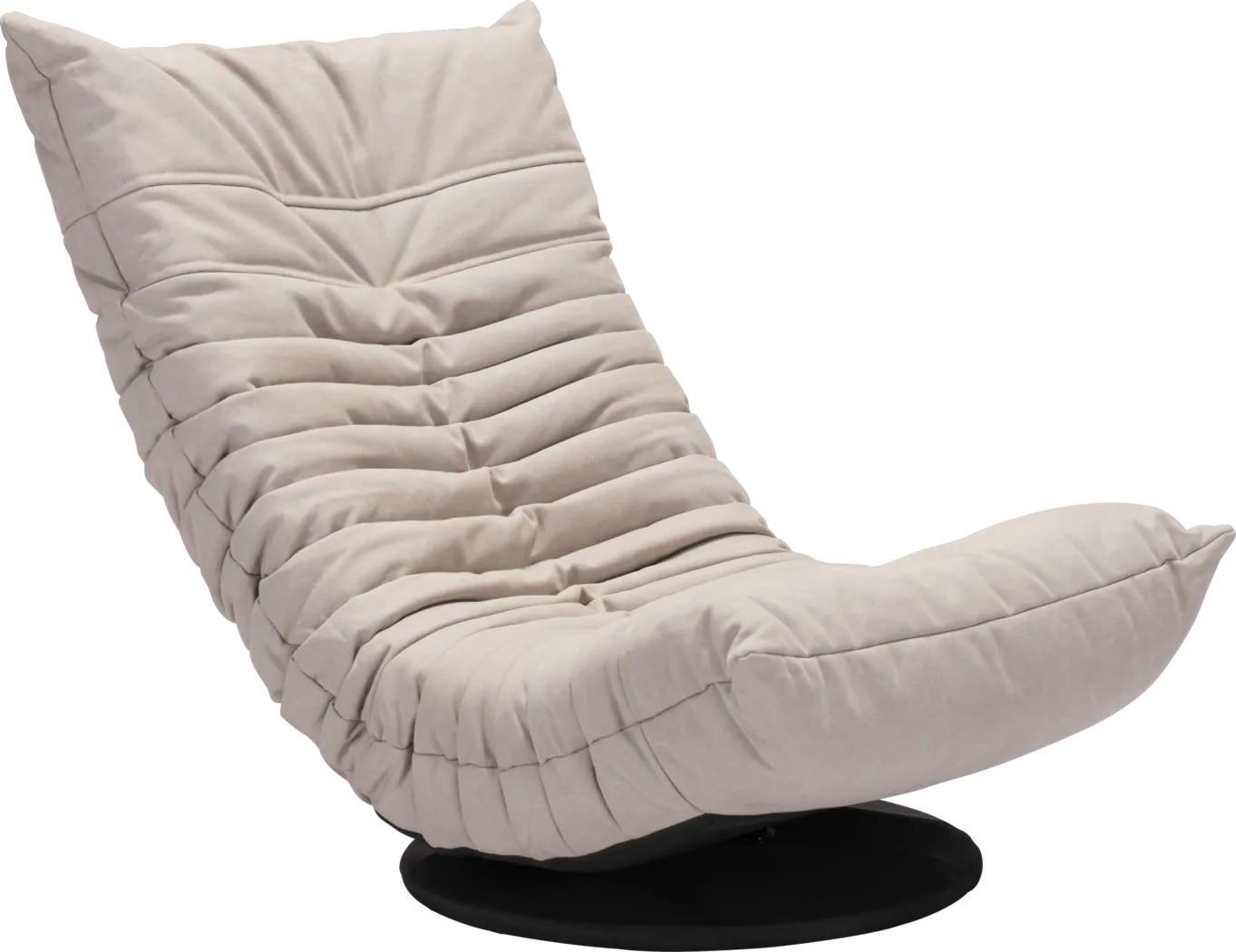 Kids Rowey Beige Swivel Chair - Thumbnail - Image 1