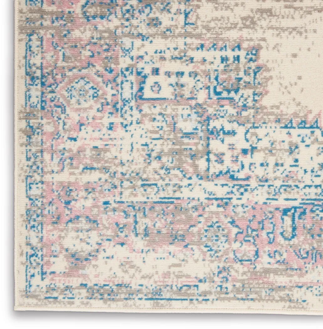 Kids Highmark Pink 5'3 x 7'3 Medallion Rug - Thumbnail - Image 4