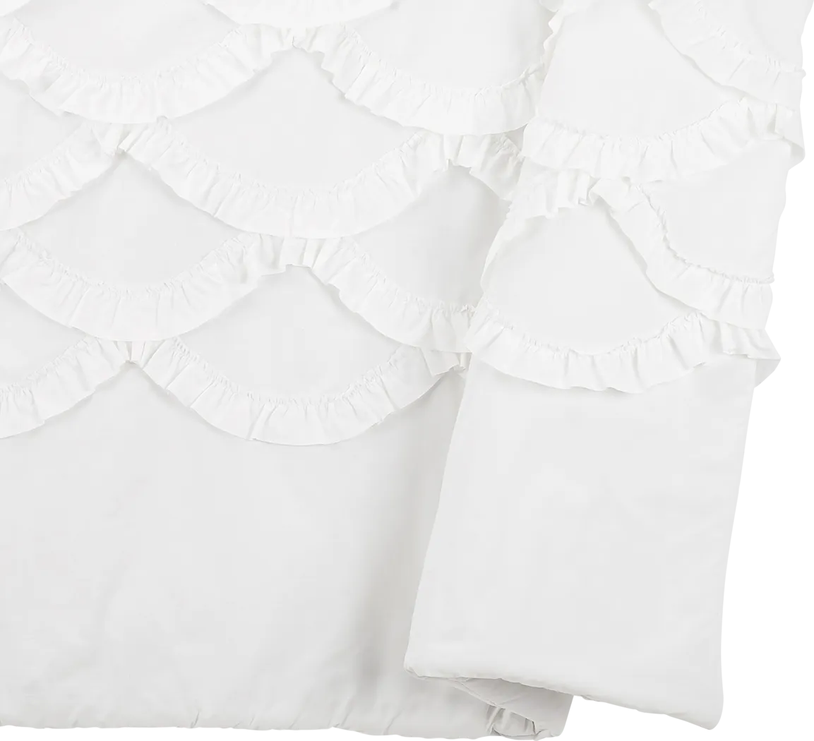Kids Ruffled Dreams White 4 Pc Full/Queen Comforter Set - Thumbnail - Image 6