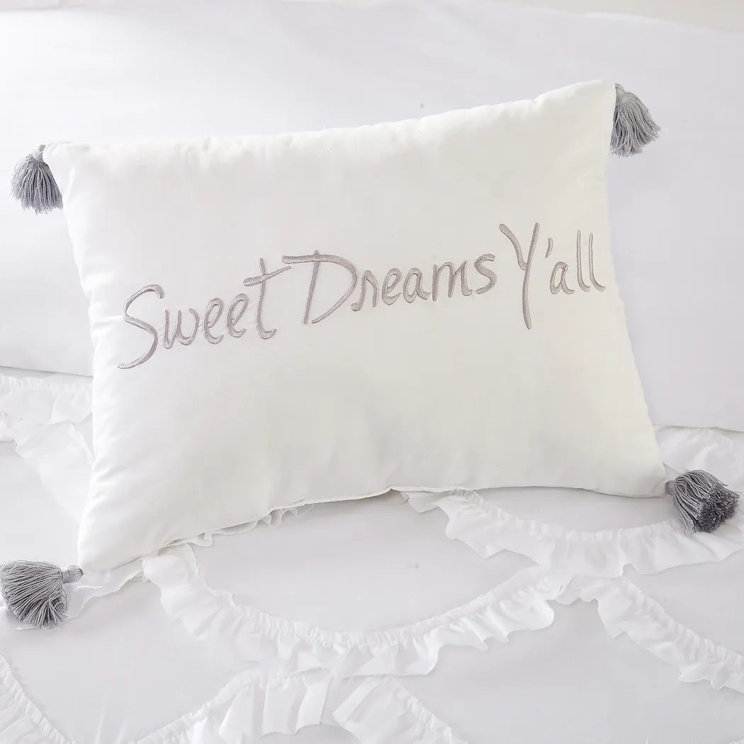 Kids Ruffled Dreams White 4 Pc Full/Queen Comforter Set - Thumbnail - Image 8