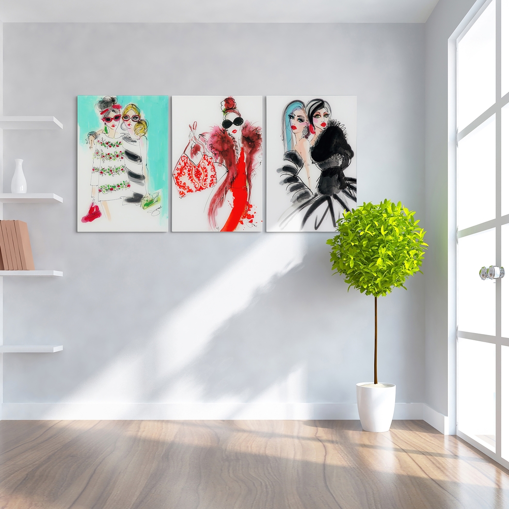 Kids Runway Friends White Glass Wall Art - Thumbnail - Image 3
