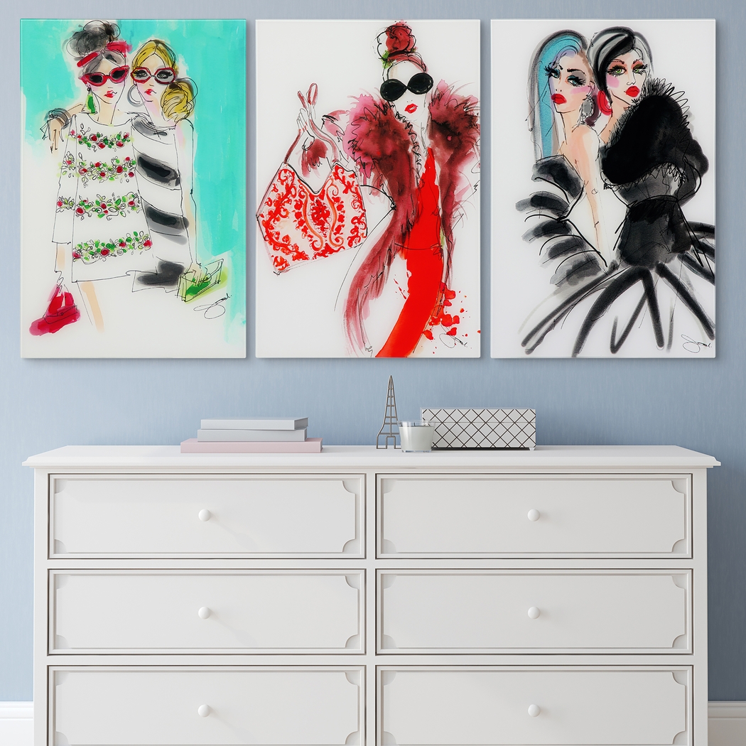 Kids Runway Friends White Glass Wall Art - Thumbnail - Image 4