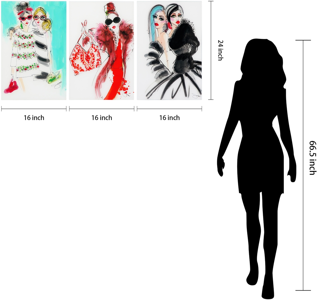 Kids Runway Friends White Glass Wall Art - Thumbnail - Image 7