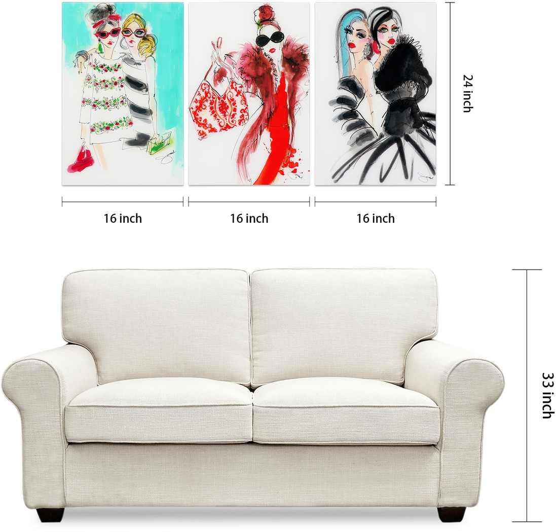 Kids Runway Friends White Glass Wall Art - Thumbnail - Image 8