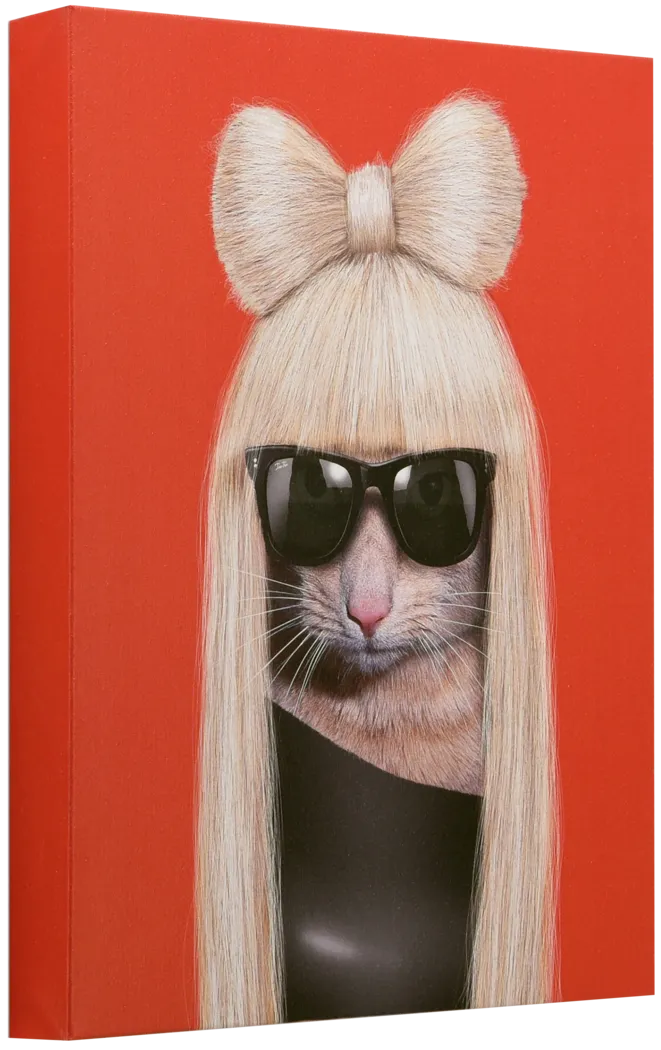 Kids Runway Kitty Red Wall Art - Thumbnail - Image 2