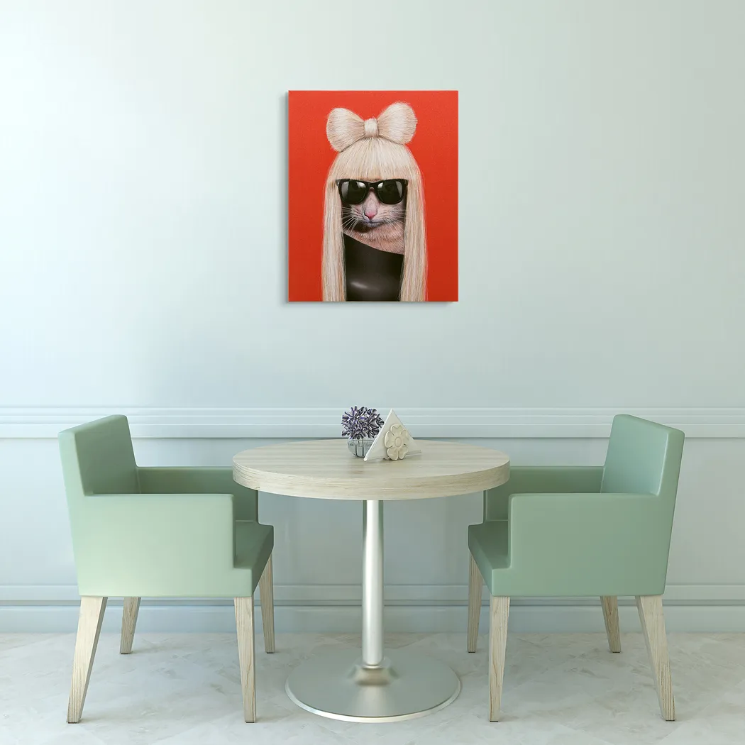 Kids Runway Kitty Red Wall Art - Thumbnail - Image 5