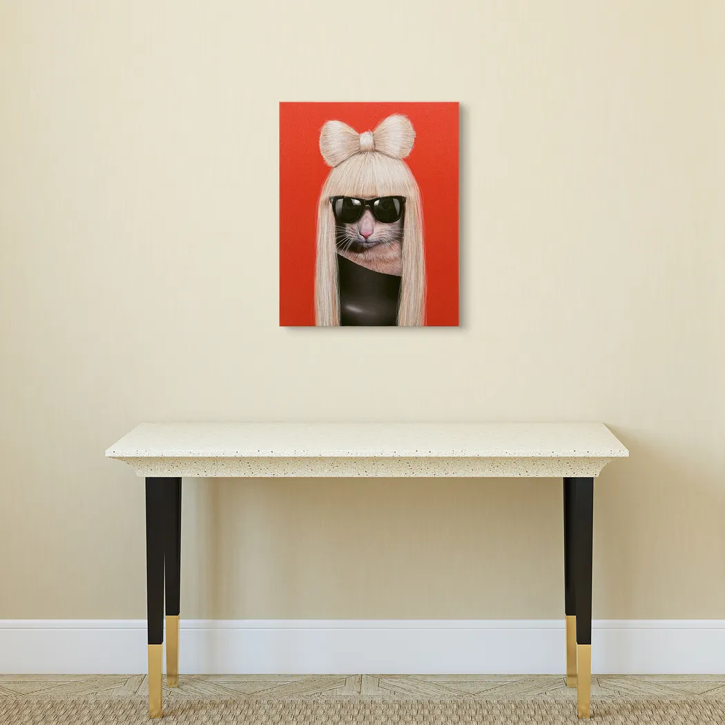 Kids Runway Kitty Red Wall Art - Thumbnail - Image 6