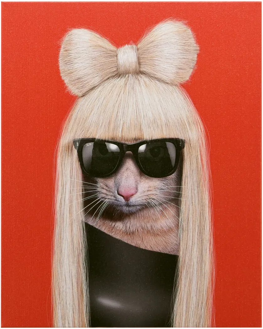 Kids Runway Kitty Red Wall Art - Thumbnail - Image 1