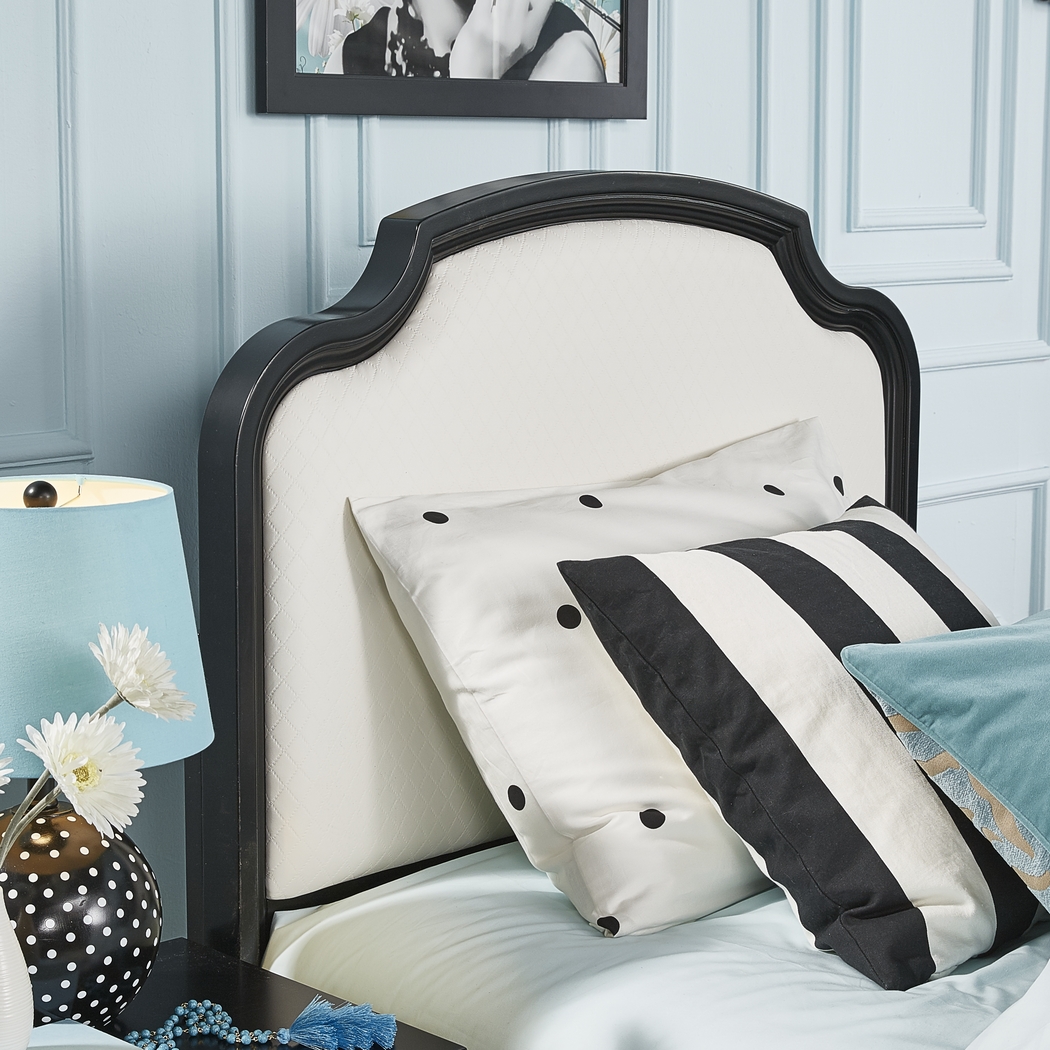 Kids Rylee Black 3 Pc Full Upholstered Bed with Twin Storage Trundle - Thumbnail - Image 2