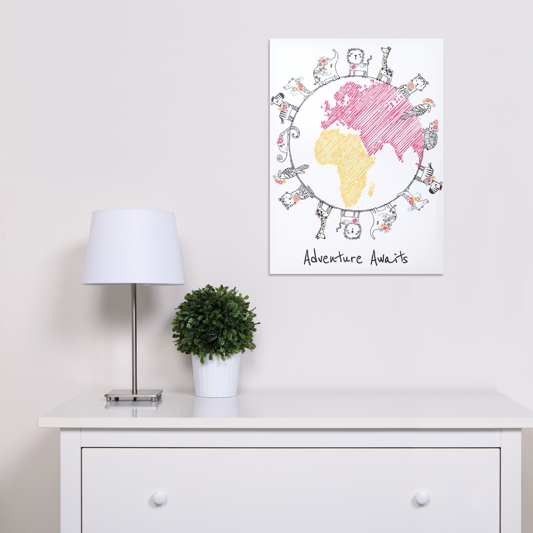 Kids Safari Globe Light Gray Artwork - Thumbnail - Image 2