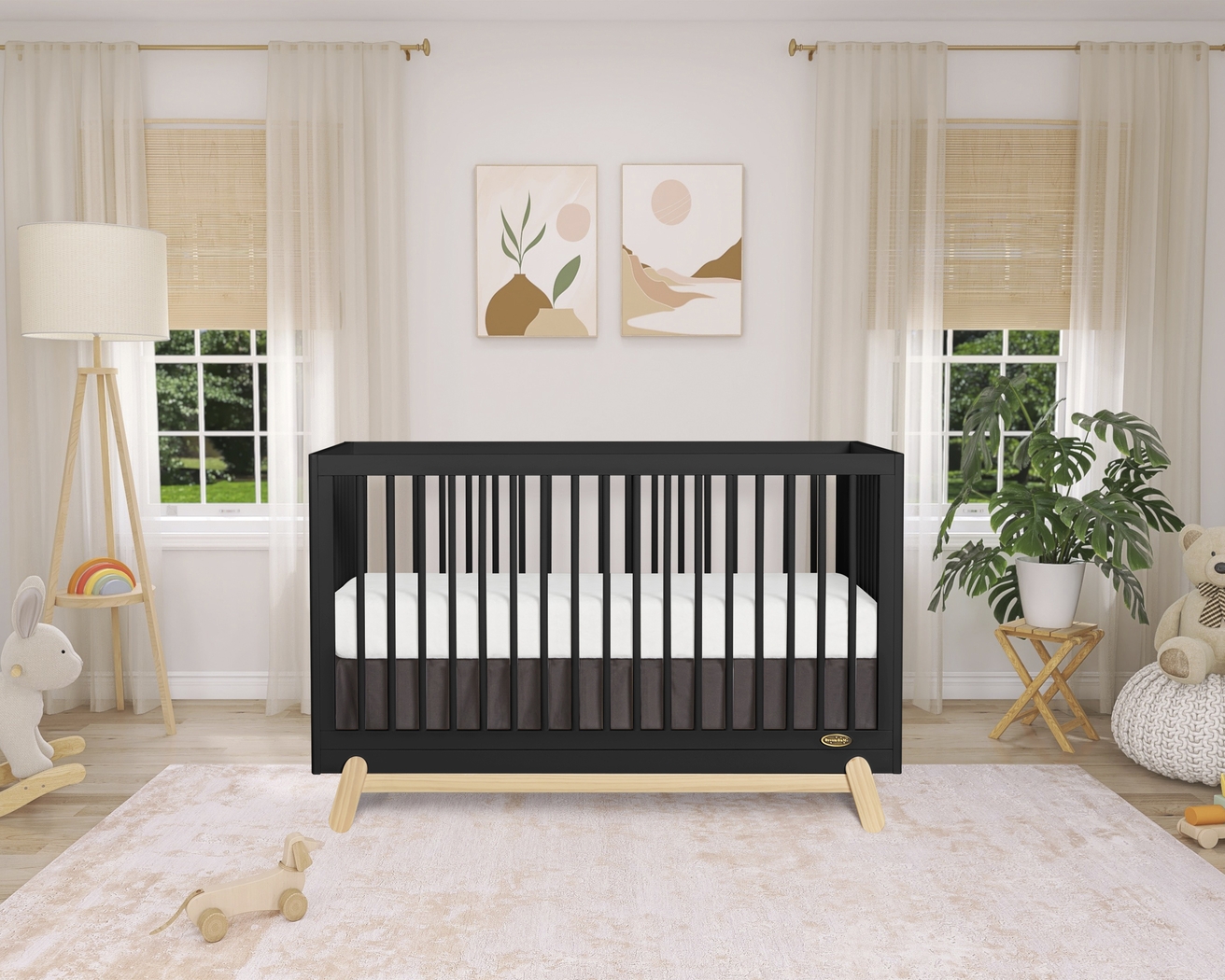 Kids Salvra Black Convertible Crib - Thumbnail - Image 2