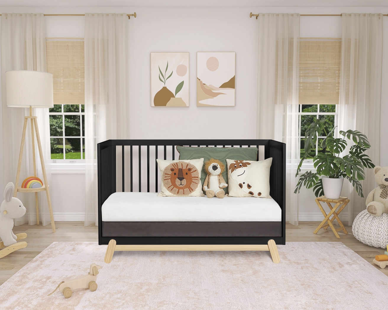 Kids Salvra Black Convertible Crib - Thumbnail - Image 3
