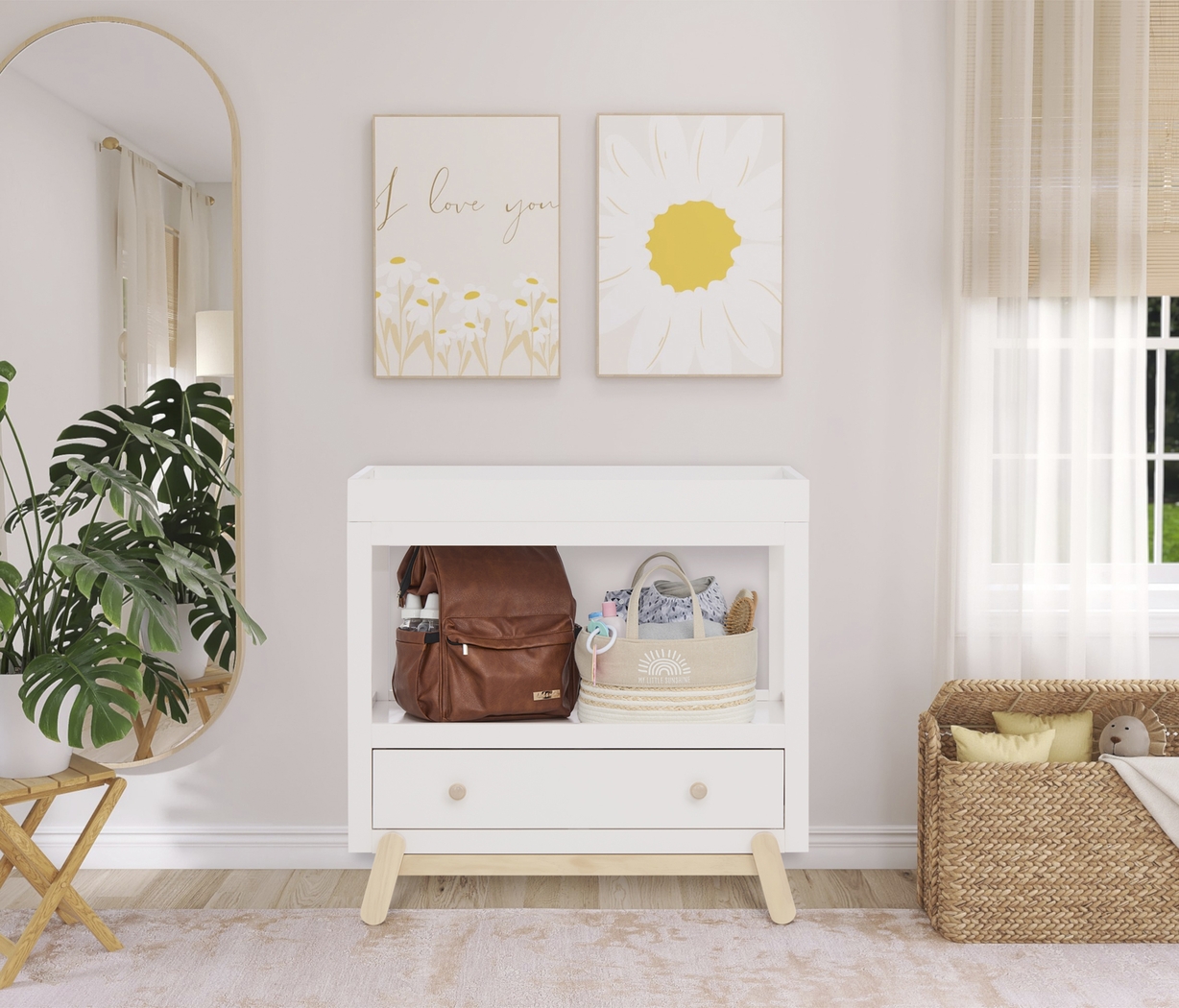 Kids Salvra White Changing Table - Thumbnail - Image 2