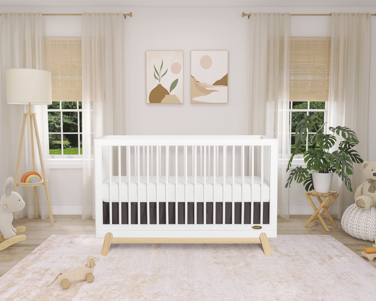 Kids Salvra White Convertible Crib - Thumbnail - Image 2