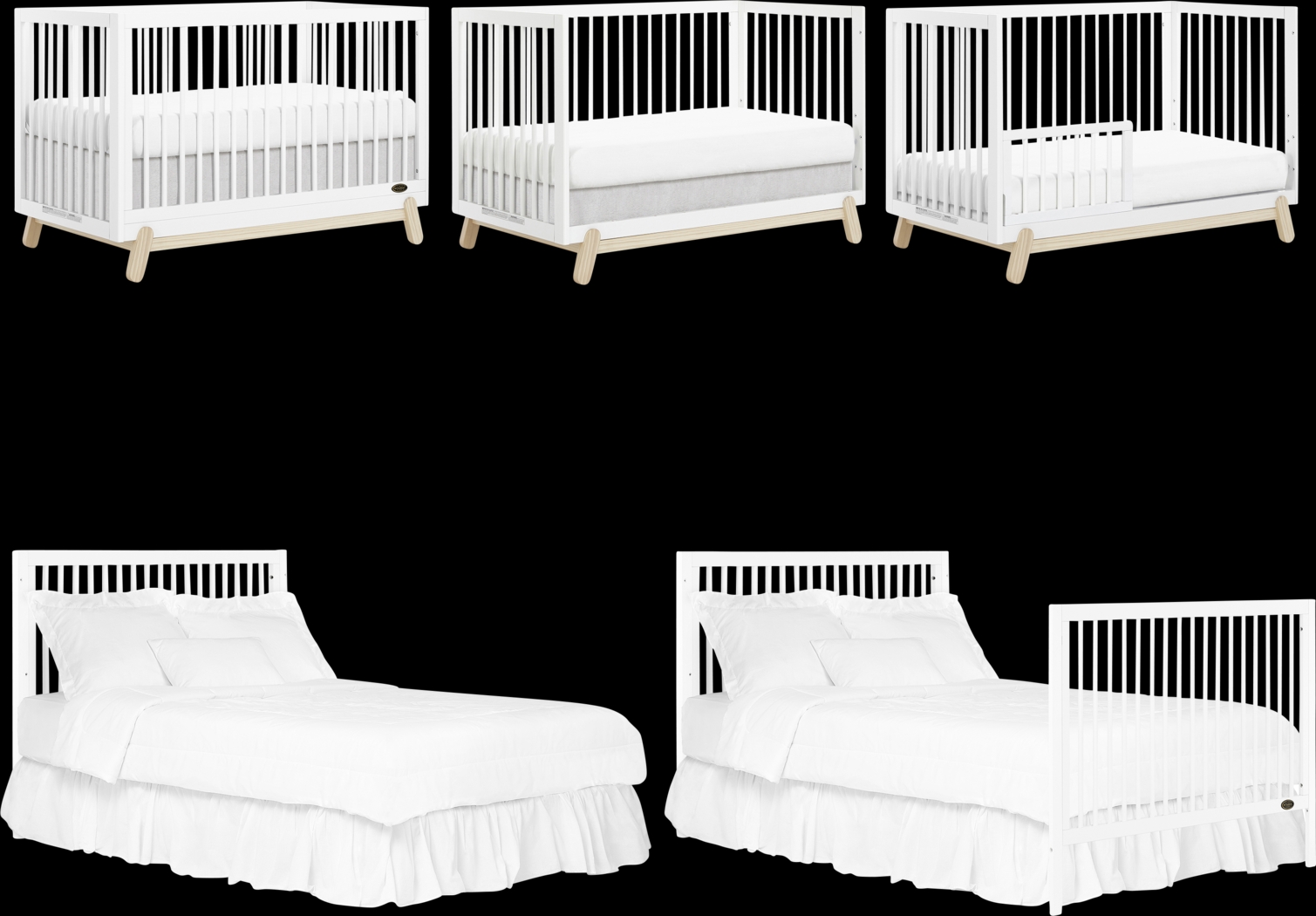Kids Salvra White Convertible Crib - Thumbnail - Image 5