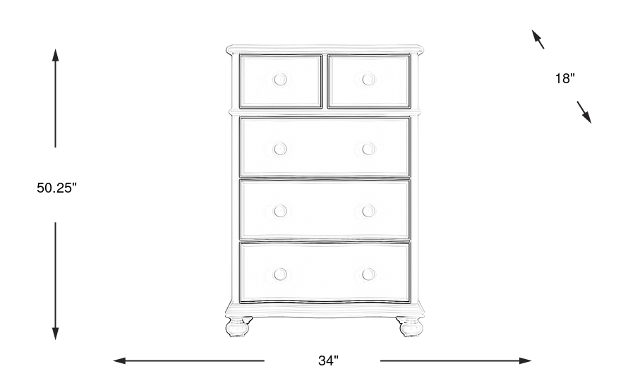 Dimension Image. Please refer to the Dimension Tab on this page for dimension details.
