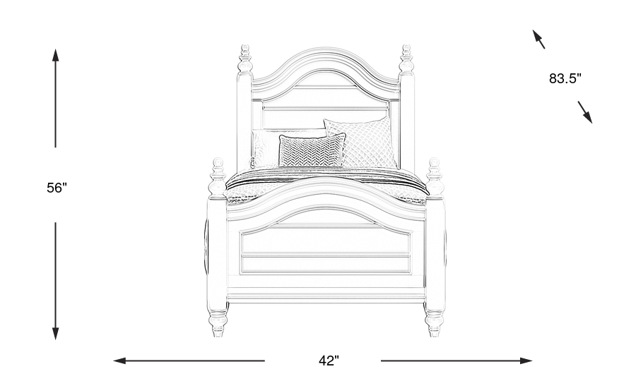 Dimension Image. Please refer to the Dimension Tab on this page for dimension details.