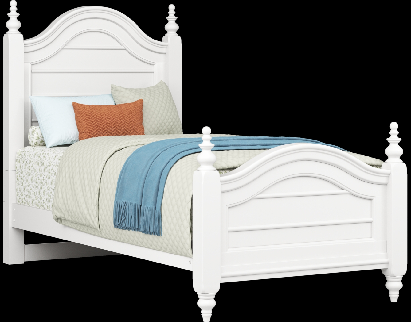 Kids San Simeon White Twin Poster Bedroom - Thumbnail - Image 2