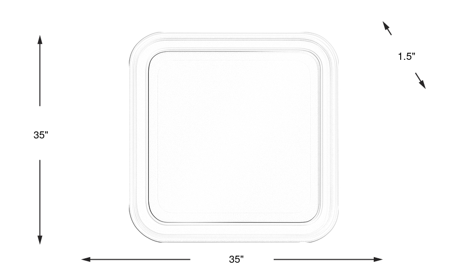 Dimension Image. Please refer to the Dimension Tab on this page for dimension details.