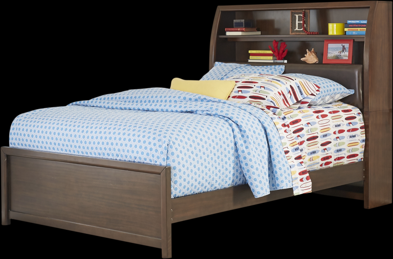 Kids Santa Cruz Brown Cherry Full Bookcase Bedroom - Thumbnail - Image 2