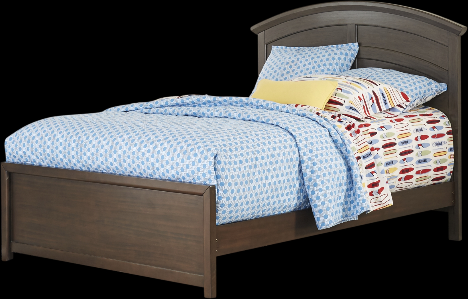 Kids Santa Cruz Brown Cherry Full Panel Bed - Thumbnail - Image 1