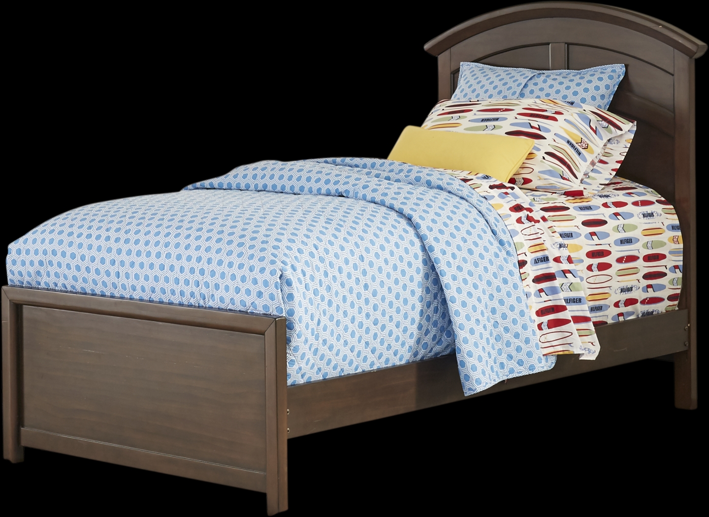 Kids Santa Cruz Brown Cherry Twin Panel Bed - Thumbnail - Image 1