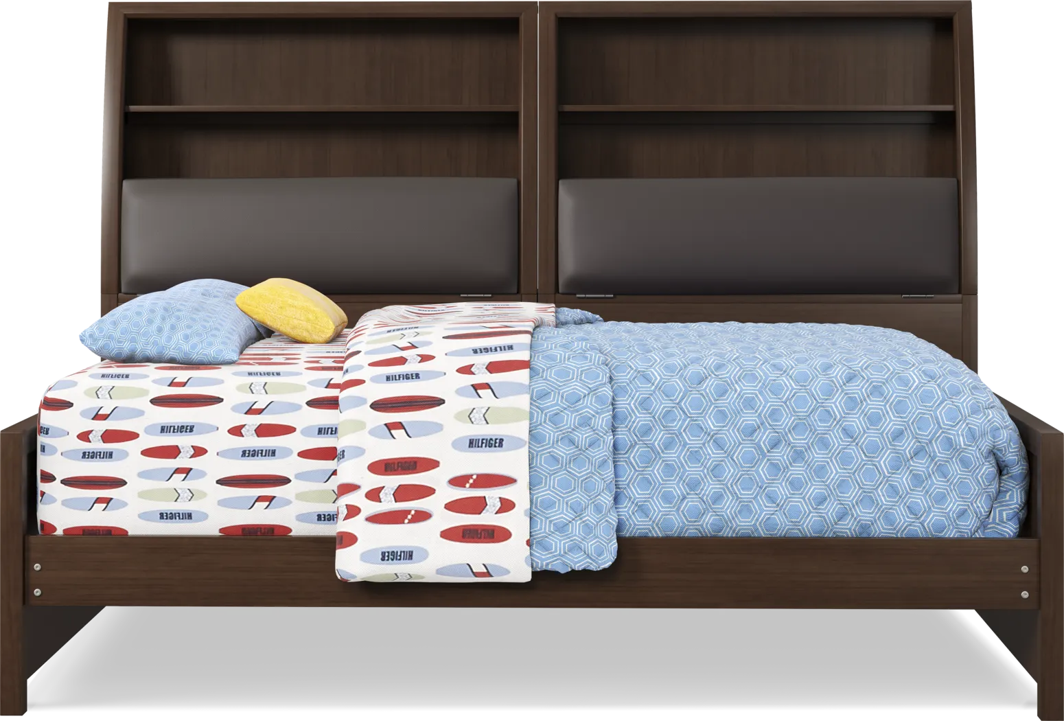 Kids Santa Cruz Cherry 5 Pc Full Bookcase Wall Bed - Thumbnail - Image 2