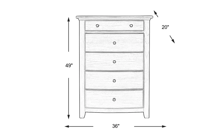 Dimension Image. Please refer to the Dimension Tab on this page for dimension details.