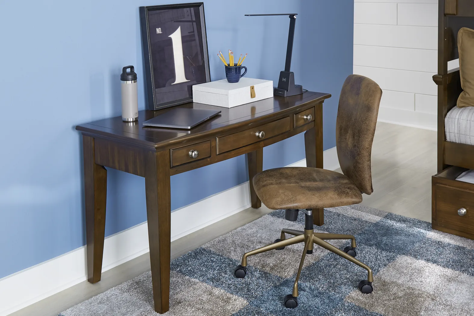 Kids Santa Cruz Brown Cherry Full/Full Bunk Bedroom - Thumbnail - Image 11