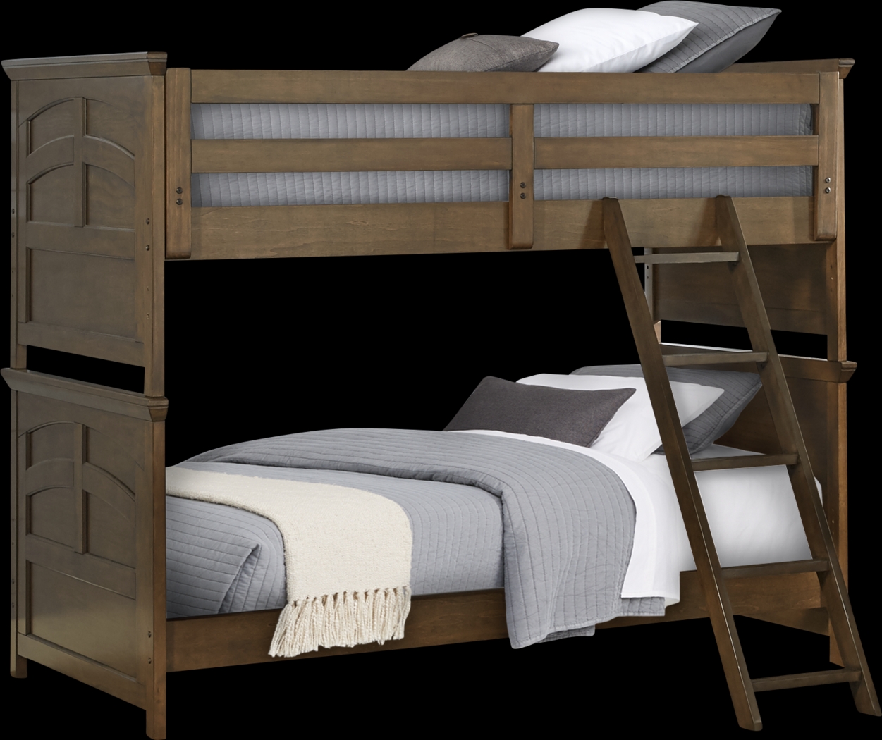 Kids Santa Cruz Brown Cherry Twin/Twin Bunk Bed - Thumbnail - Image 1