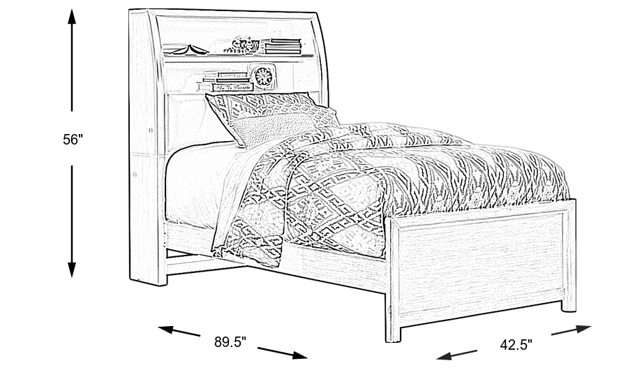 Dimension Image. Please refer to the Dimension Tab on this page for dimension details.