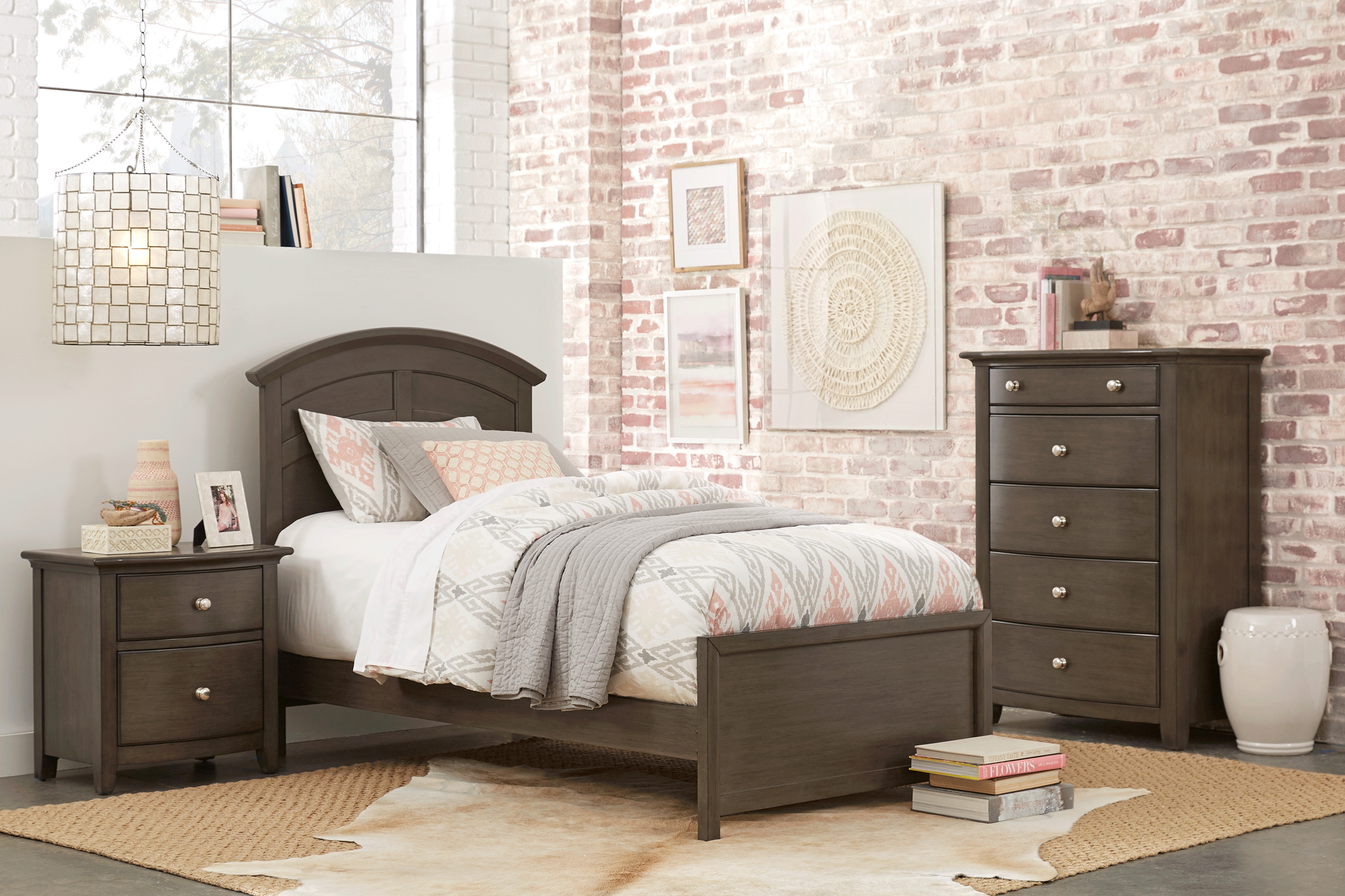 Kids Santa Cruz Gray 5 Pc Full Panel Bedroom - Thumbnail - Image 1