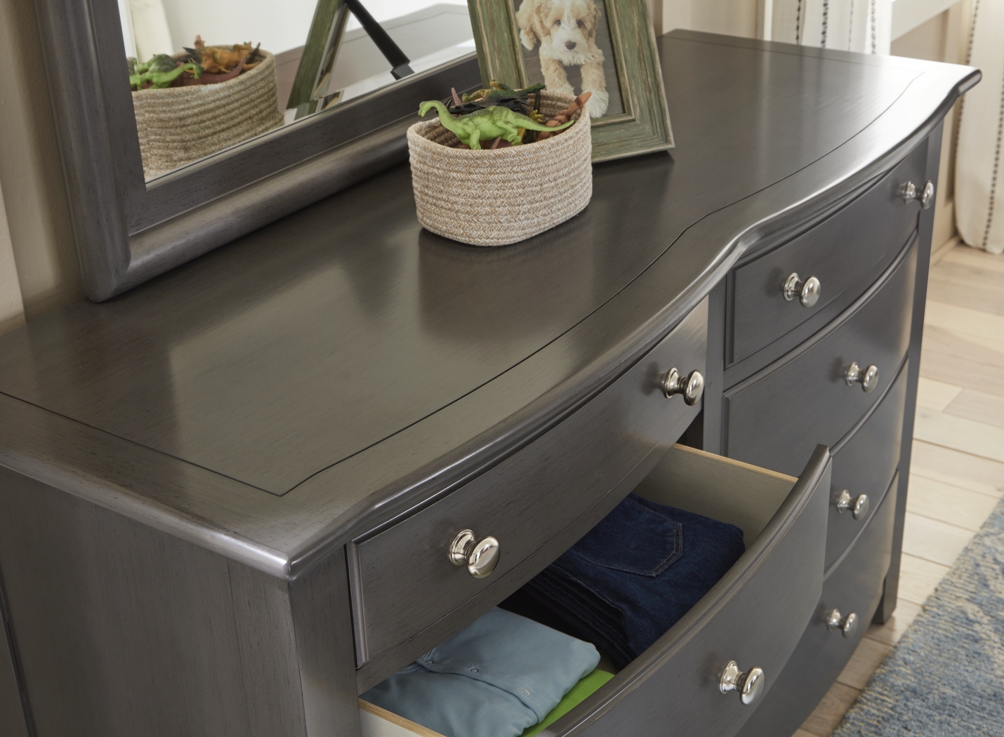 Kids Santa Cruz Gray 5 Pc Twin Panel Bedroom - Thumbnail - Image 2