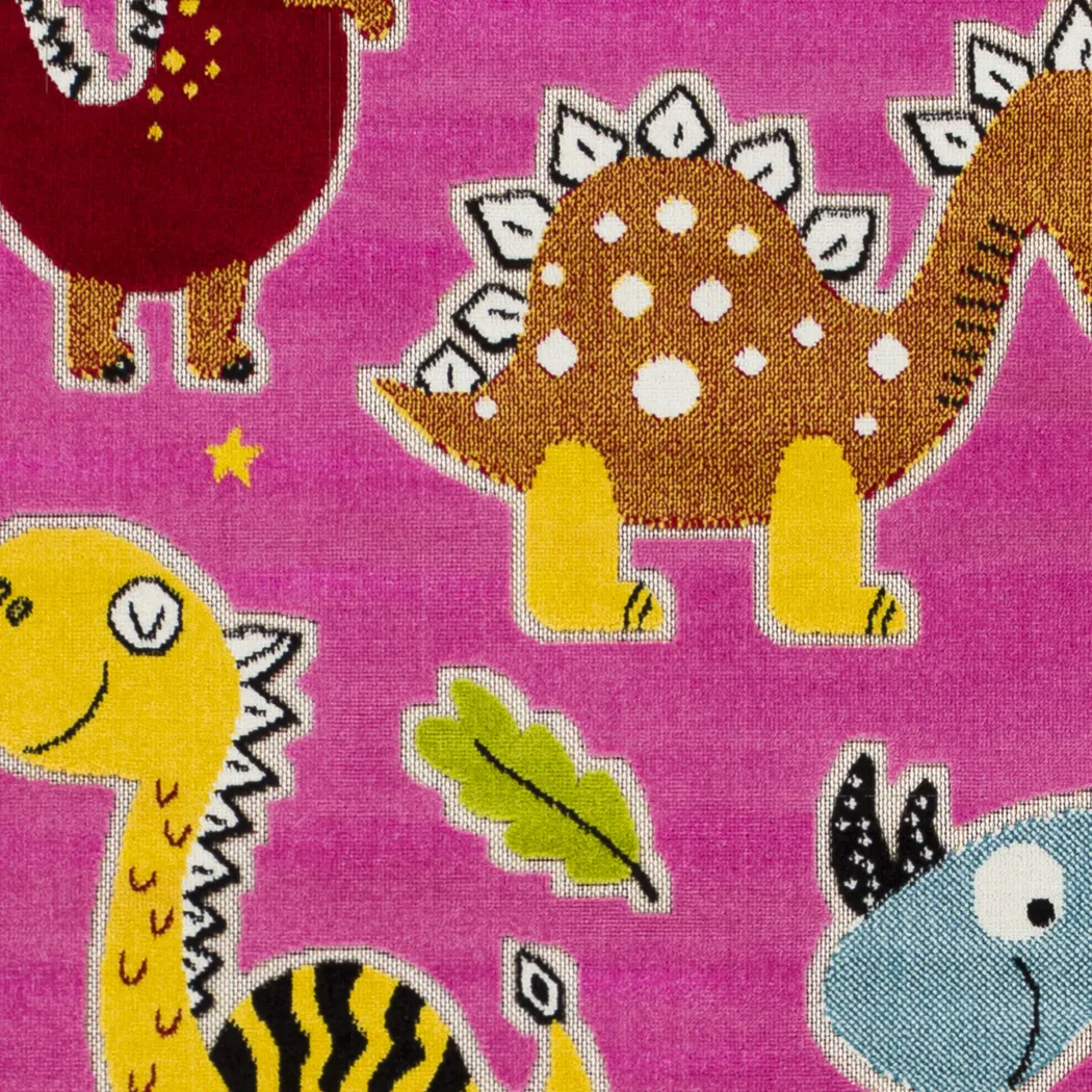Kids Saurs Party Pink 5' x 7' Rug - Thumbnail - Image 7