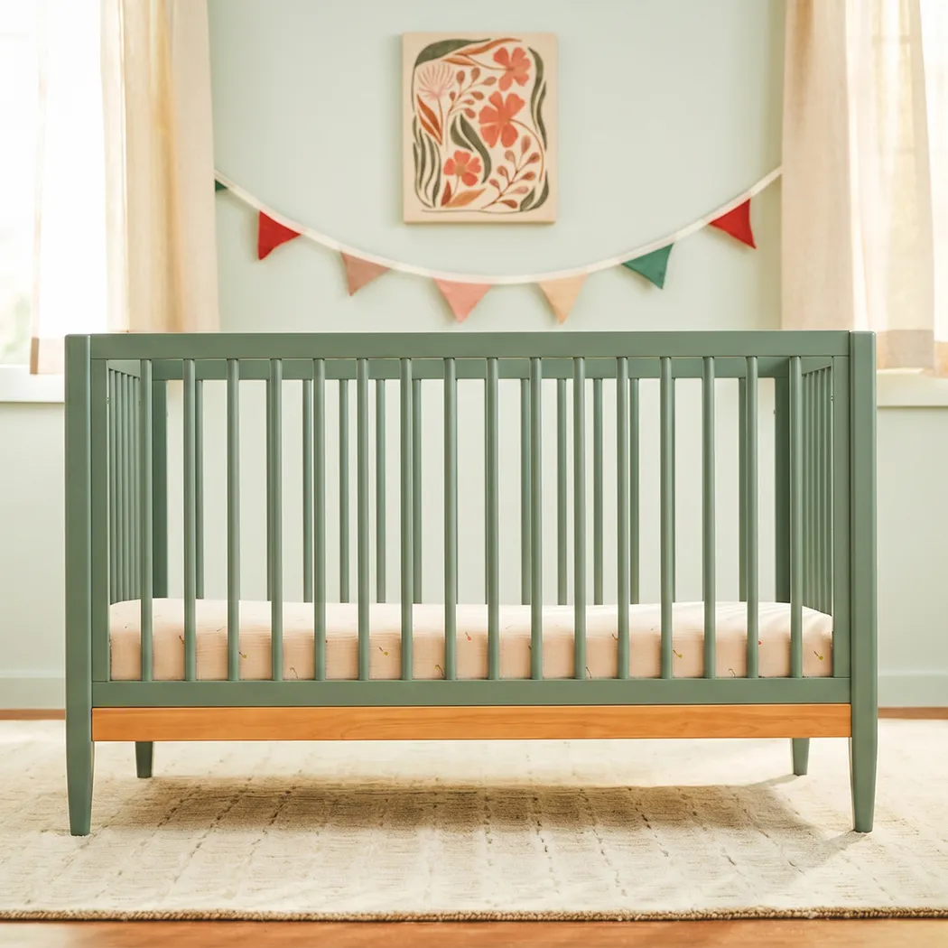 Kids Scola Green/Natural Convertible Crib - Thumbnail - Image 2
