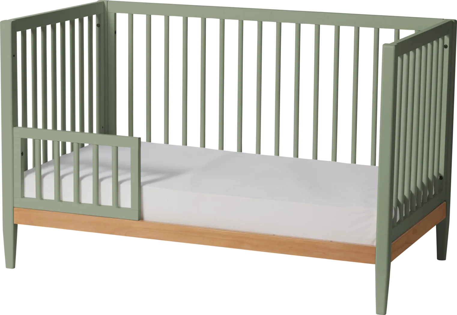 Kids Scola Green/Natural Convertible Crib - Thumbnail - Image 3