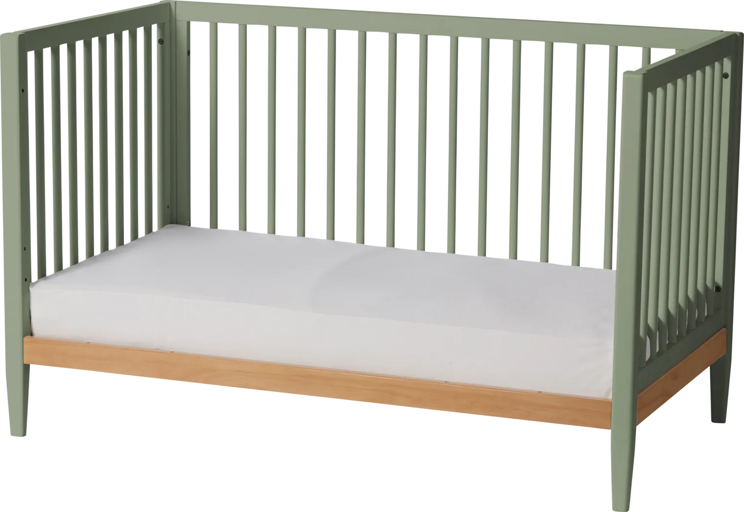 Kids Scola Green/Natural Convertible Crib - Thumbnail - Image 4