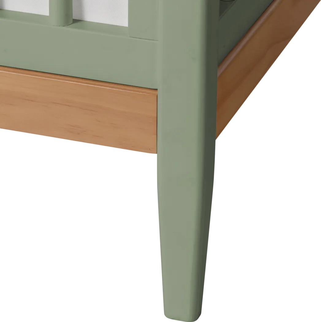 Kids Scola Green/Natural Convertible Crib - Thumbnail - Image 7
