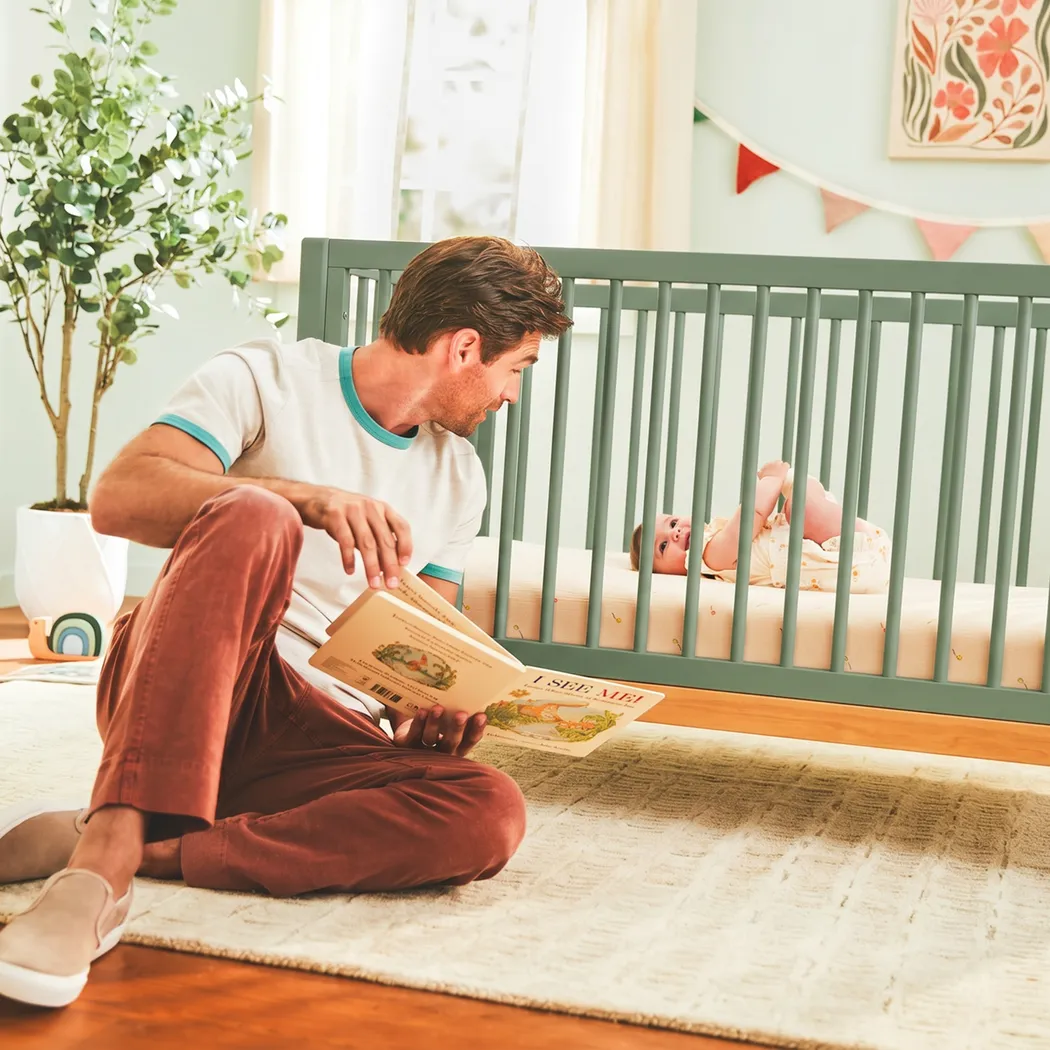 Kids Scola Green/Natural Convertible Crib - Thumbnail - Image 8
