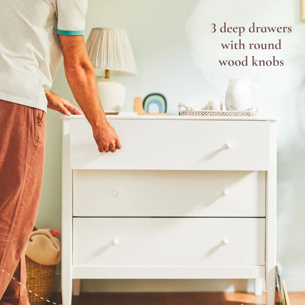 Kids Scola White 3 Drawer Dresser - Thumbnail - Image 5