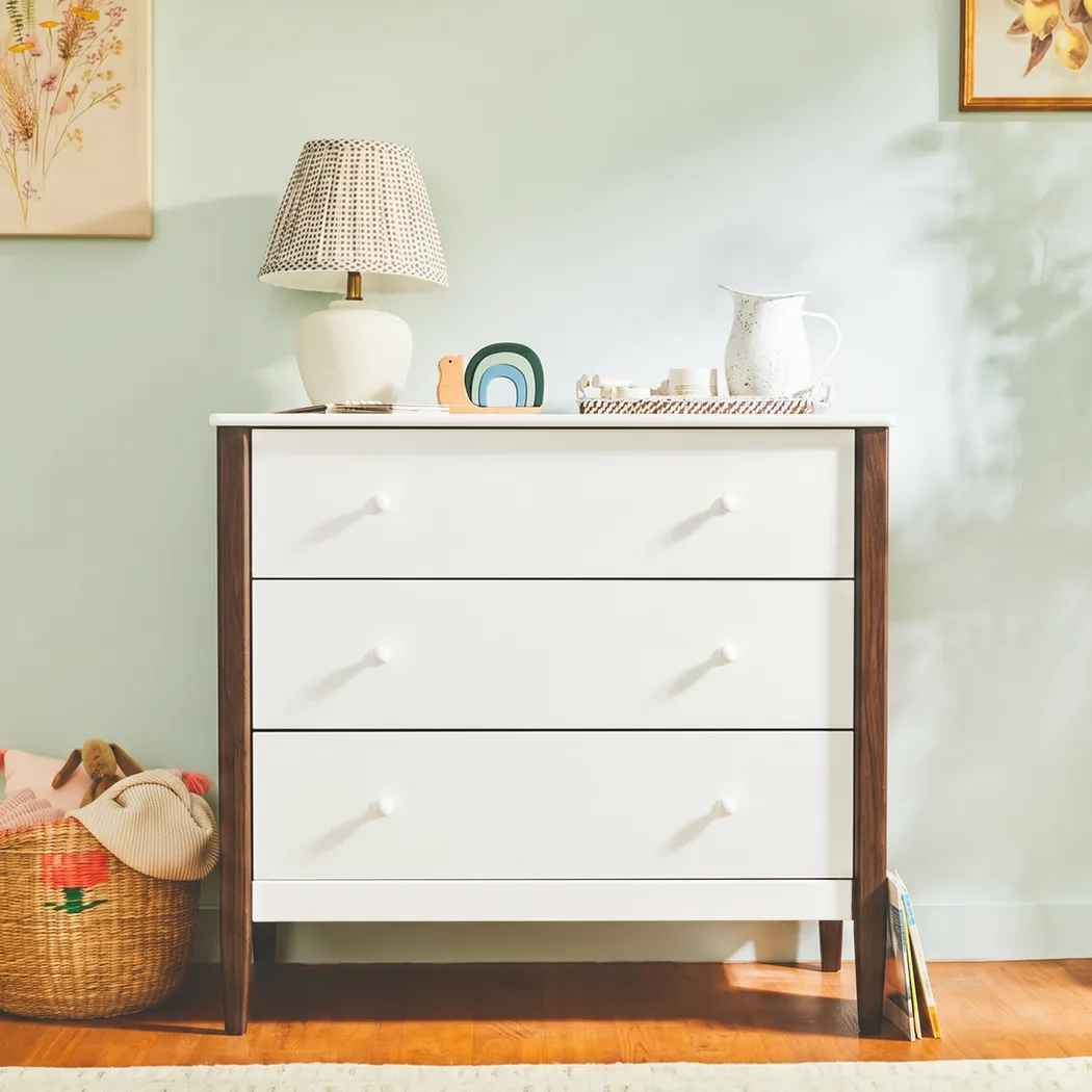 Kids Scola White/Brown 3 Drawer Dresser - Thumbnail - Image 2