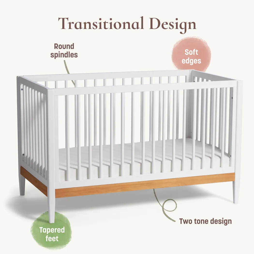 Kids Scola White/Natural Convertible Crib - Thumbnail - Image 6