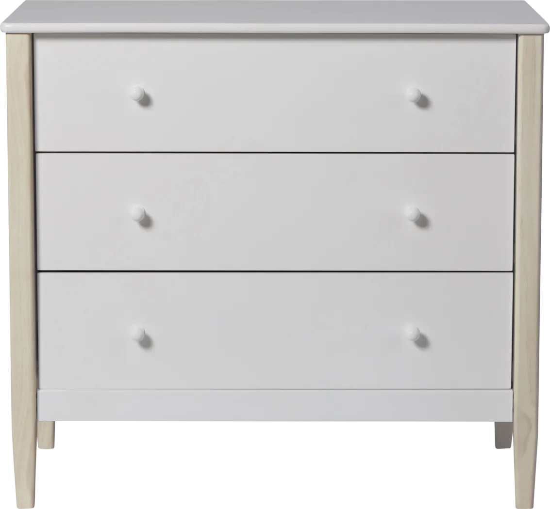 Kids Scola White/Washed 3 Drawer Dresser - Thumbnail - Image 4