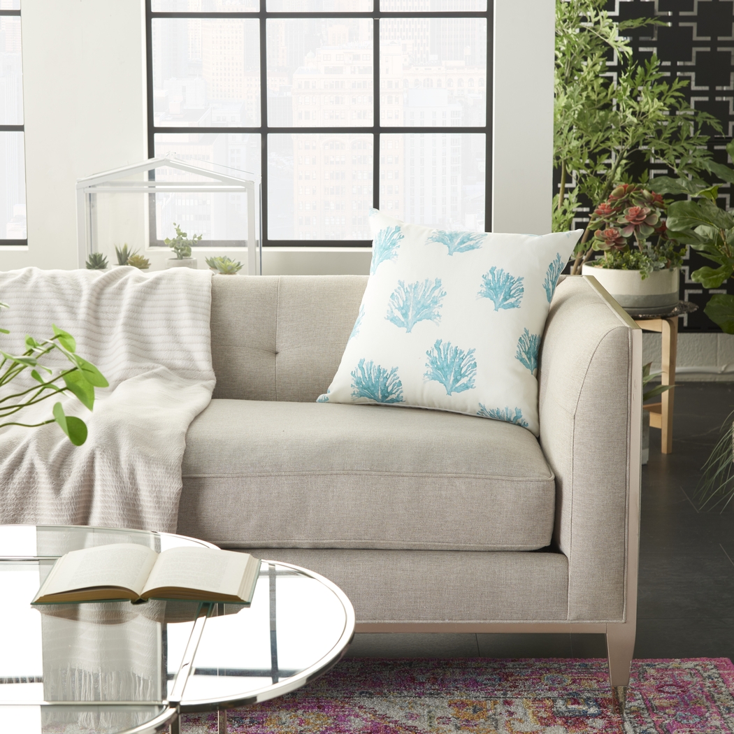 Kids Seaflower Teal Accent Pillow - Thumbnail - Image 3