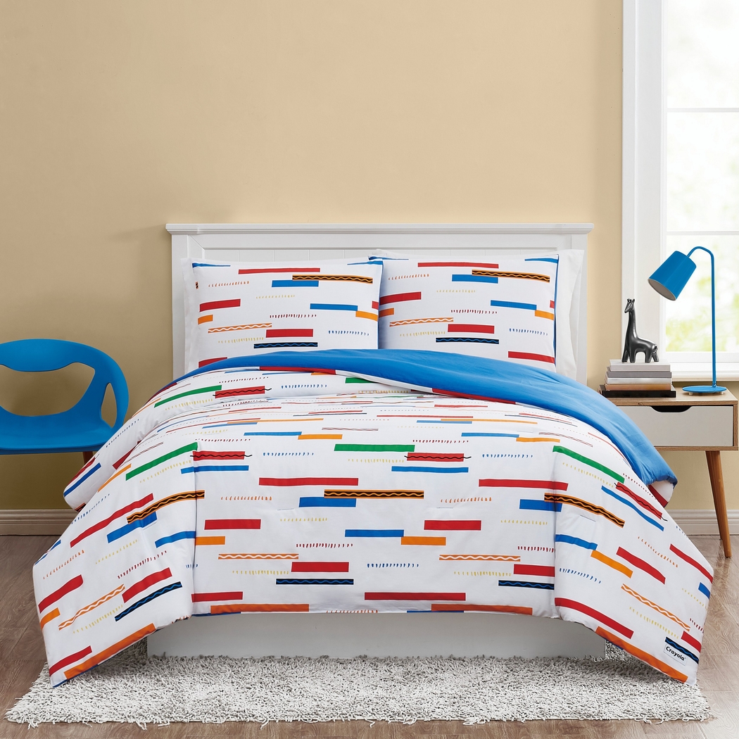 Kids Serpentine Stripe Multi 3 Pc Full Comforter Set - Thumbnail - Image 2