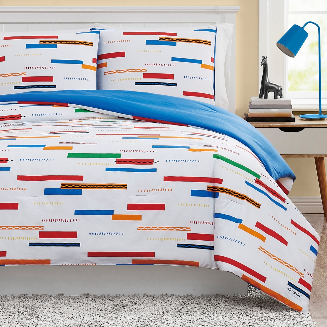 Kids Serpentine Stripe Multi 3 Pc Full Comforter Set - Thumbnail - Image 6