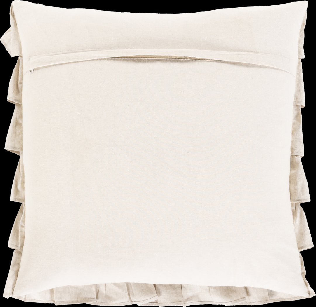 Kids Shabby Ruffle Ivory Accent Pillow - Thumbnail - Image 2