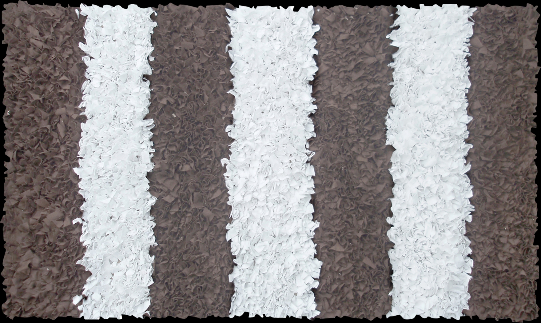 Kids Shaggy Stripes Brown 2' x 3' Rug - Thumbnail - Image 1